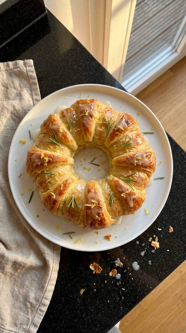 Zitronen Rosmarin Croissant Kranz​