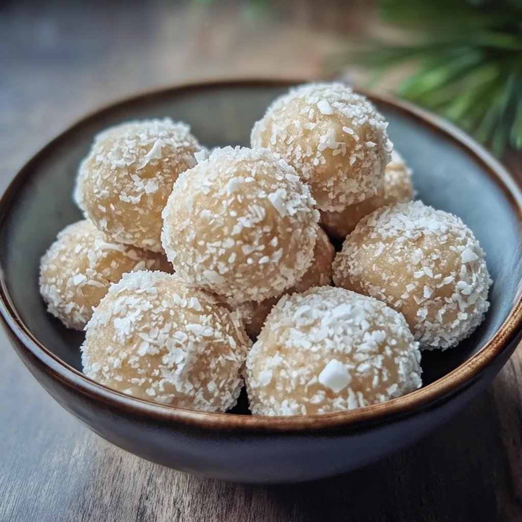 Süße Schneebällchen mit Kokos