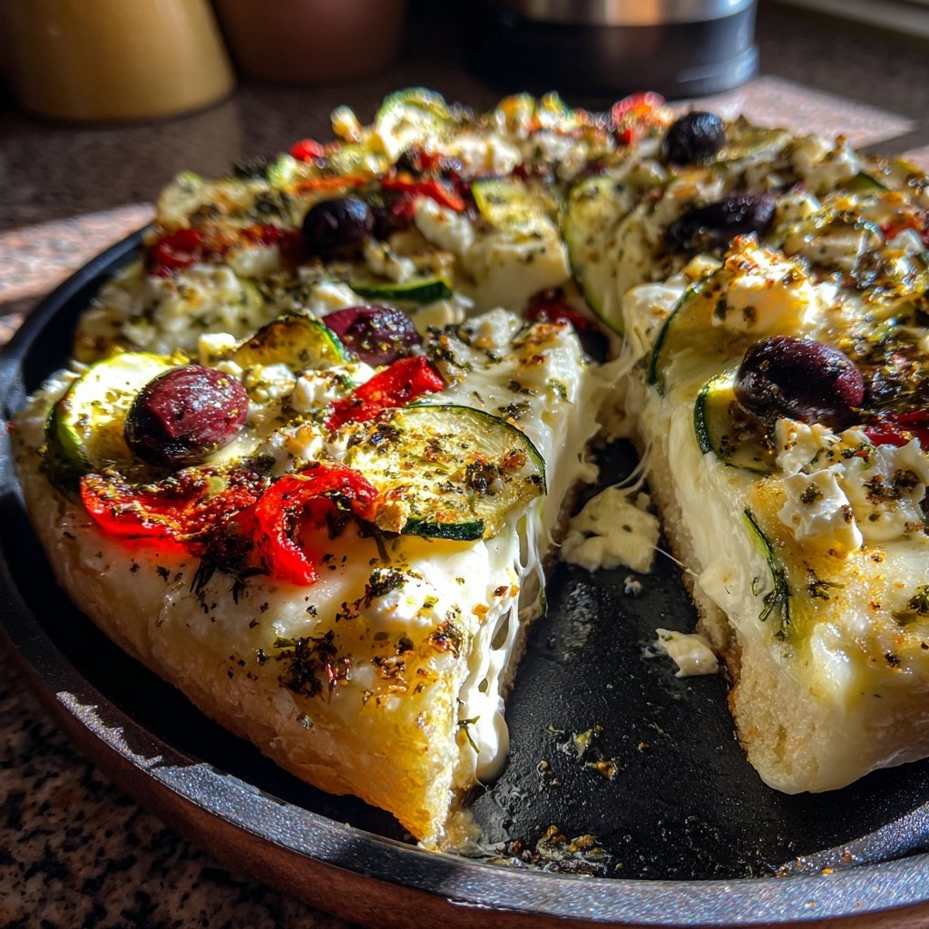 Mediterranes Raclette mit Zucchini, Paprika, Oliven und Feta​