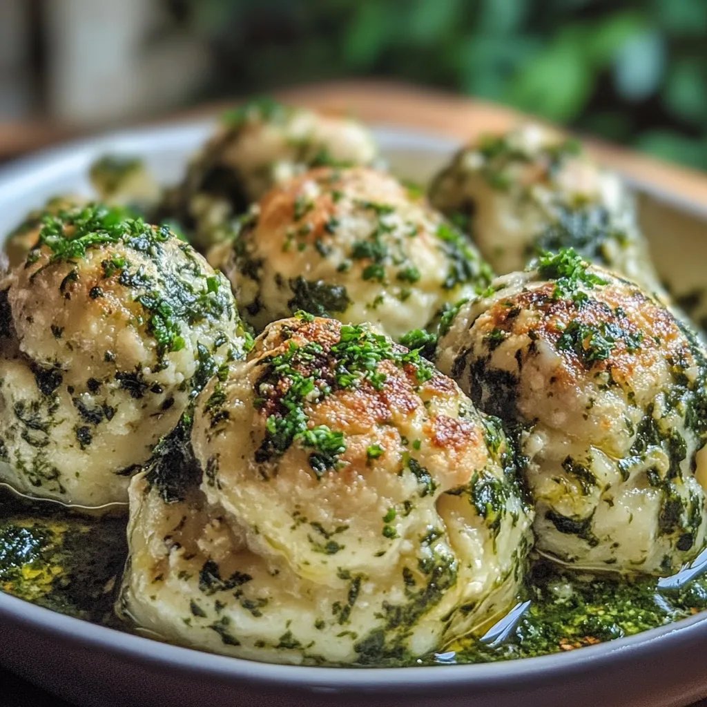 Proteinreiche Spinatknödel