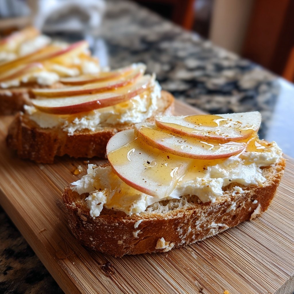 Brie Apfel Butter Crostini