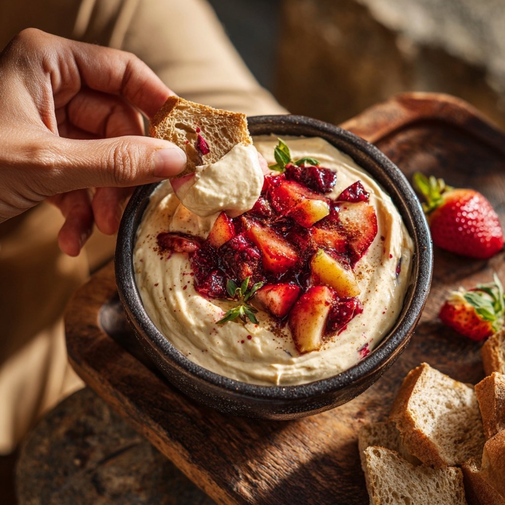 Zimt Joghurt Obst Dip