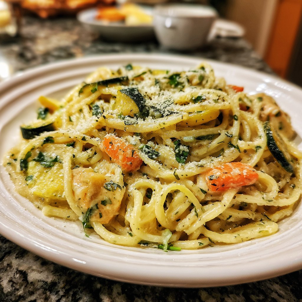 One Pot Creamy Garlic Herb Pasta
