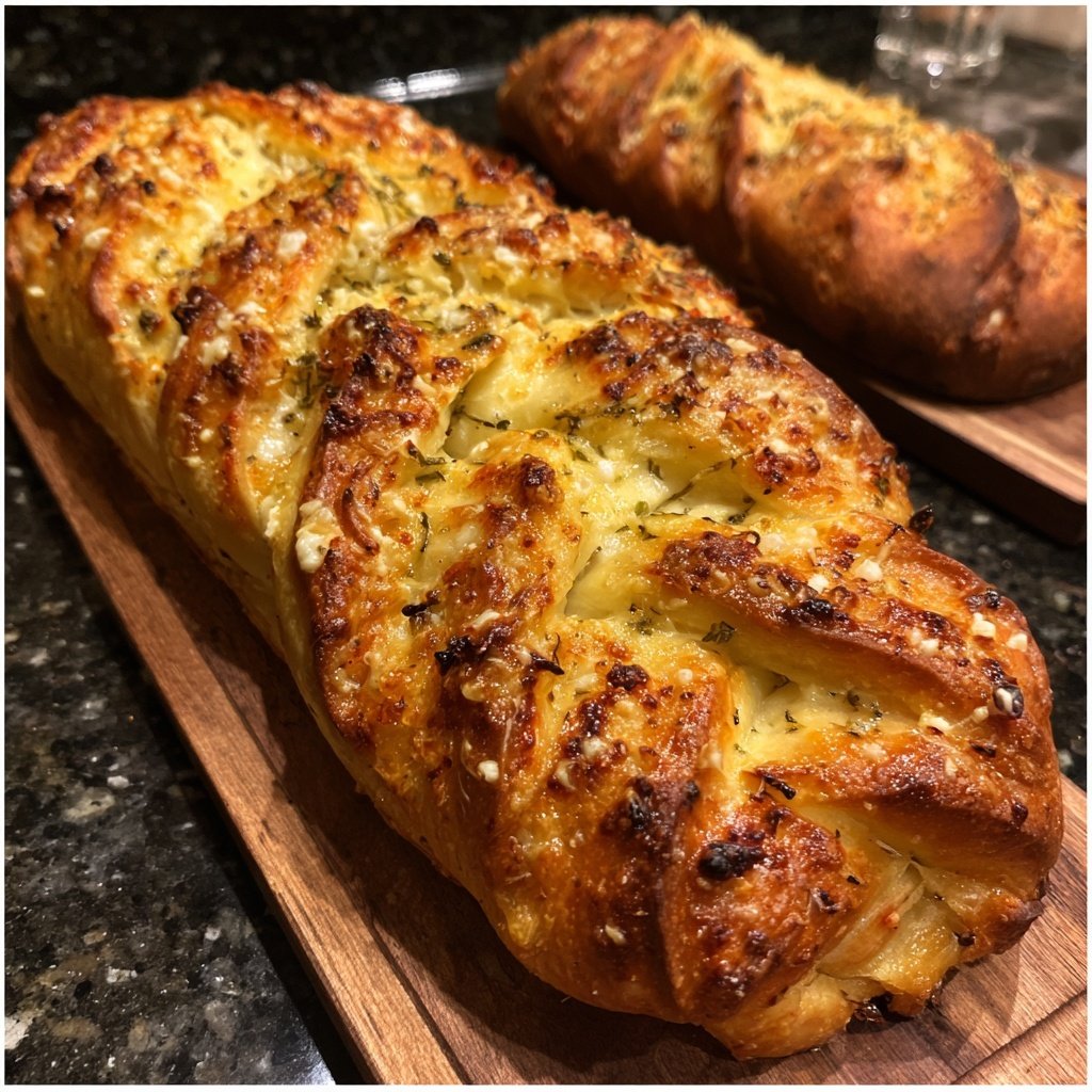 Knoblauch Käse Brotstangen