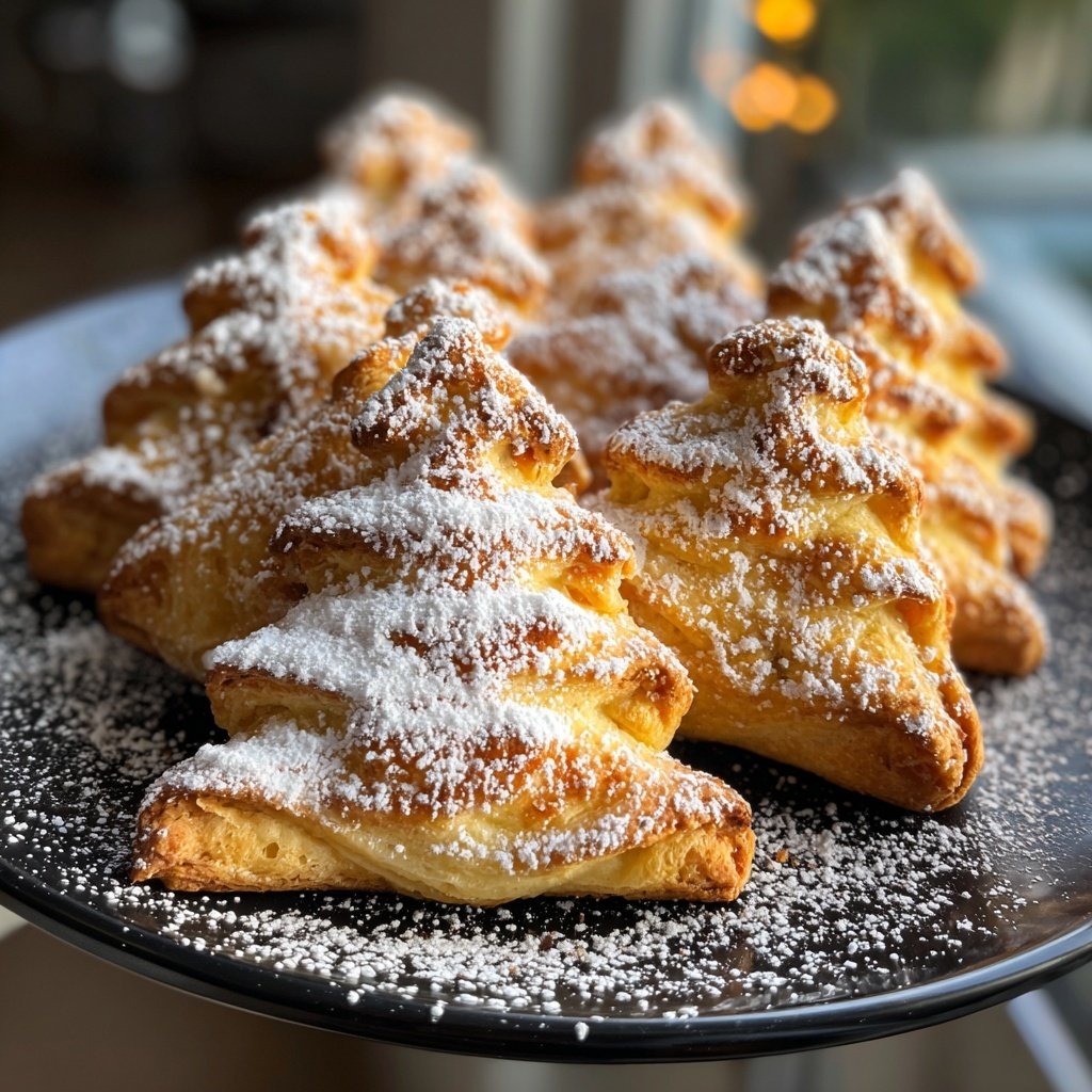 Tannenbäume aus Blätterteig