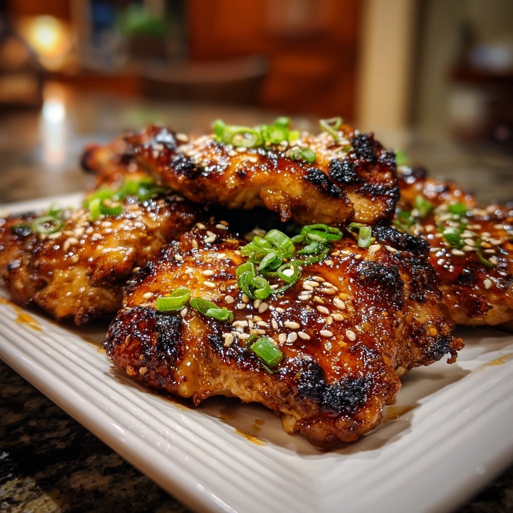 Sesame Teriyaki Gegrilltes Huhn