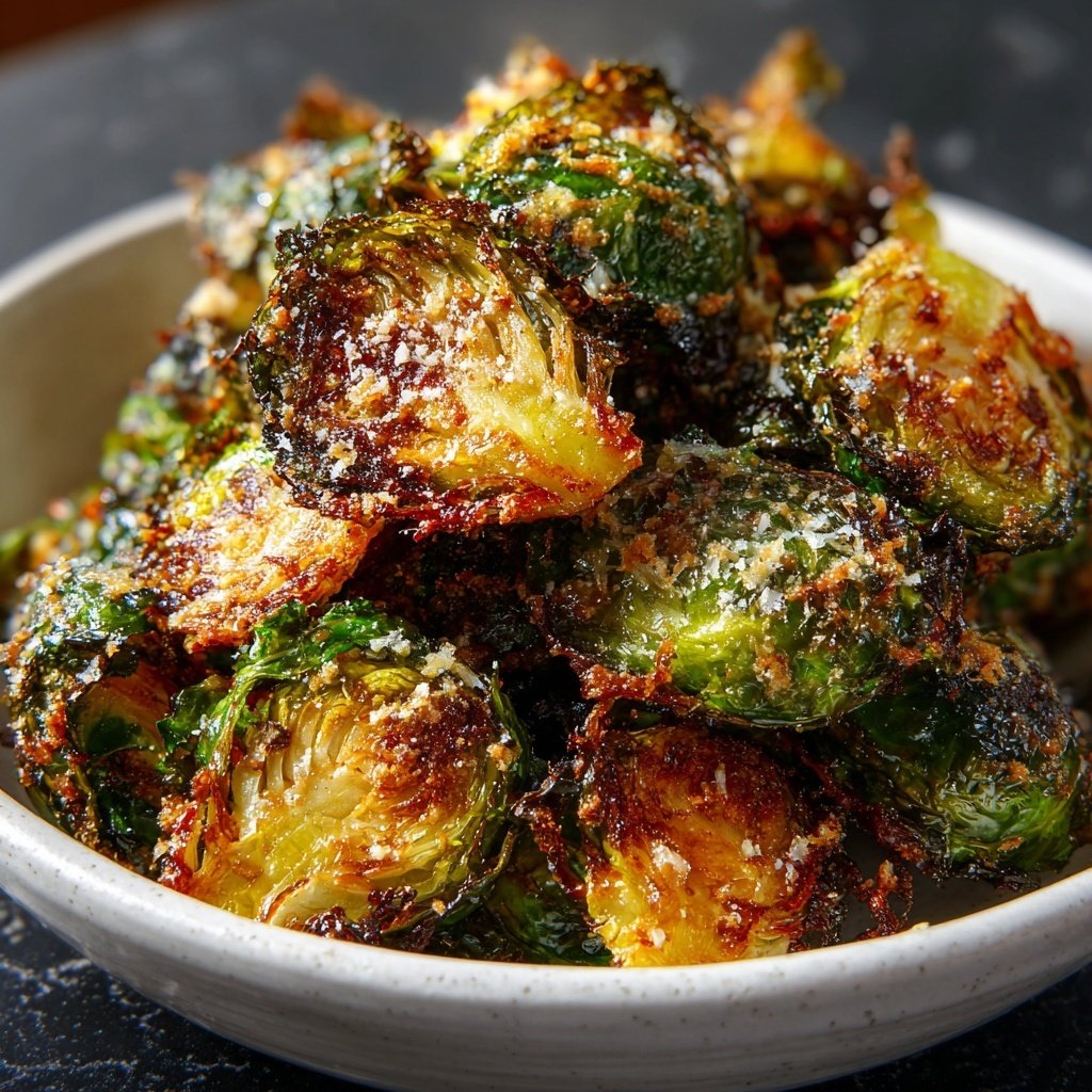 Knuspriger Rosenkohl aus dem Ofen mit Parmesan​