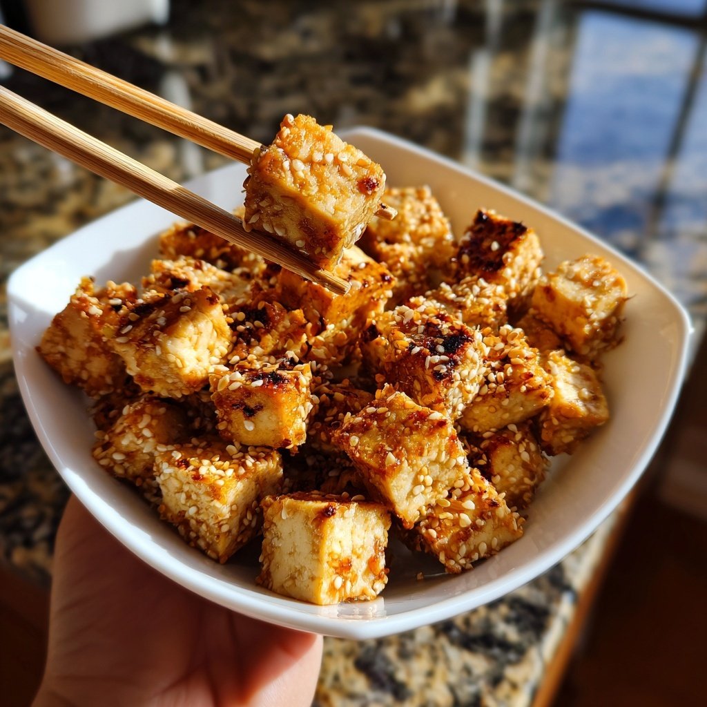 Knuspriger Tofu Mit Sesam