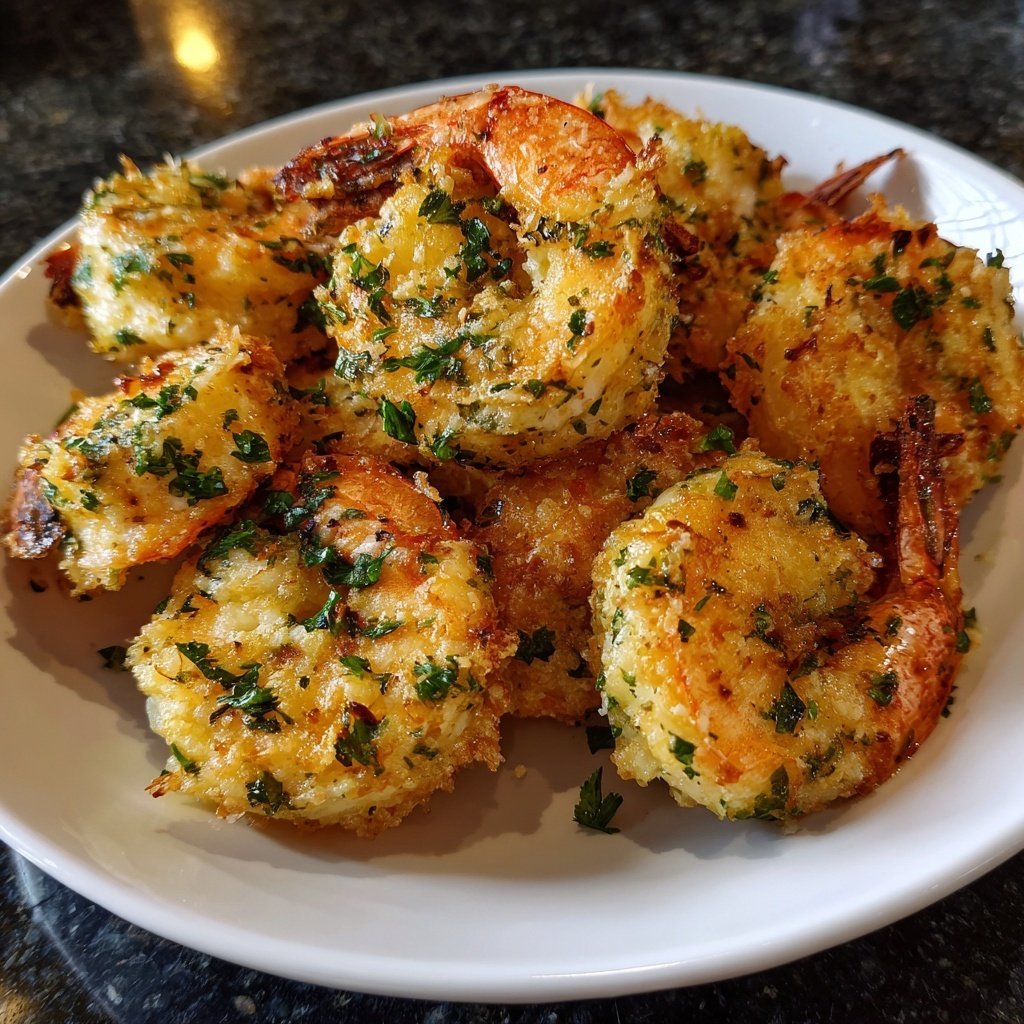 Gebackene Garnelen Scampi Knoblauchbutter