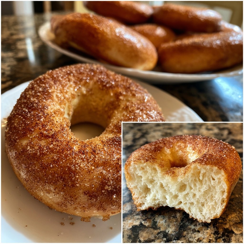 Protein Bagels mit Zimtzucker Topping