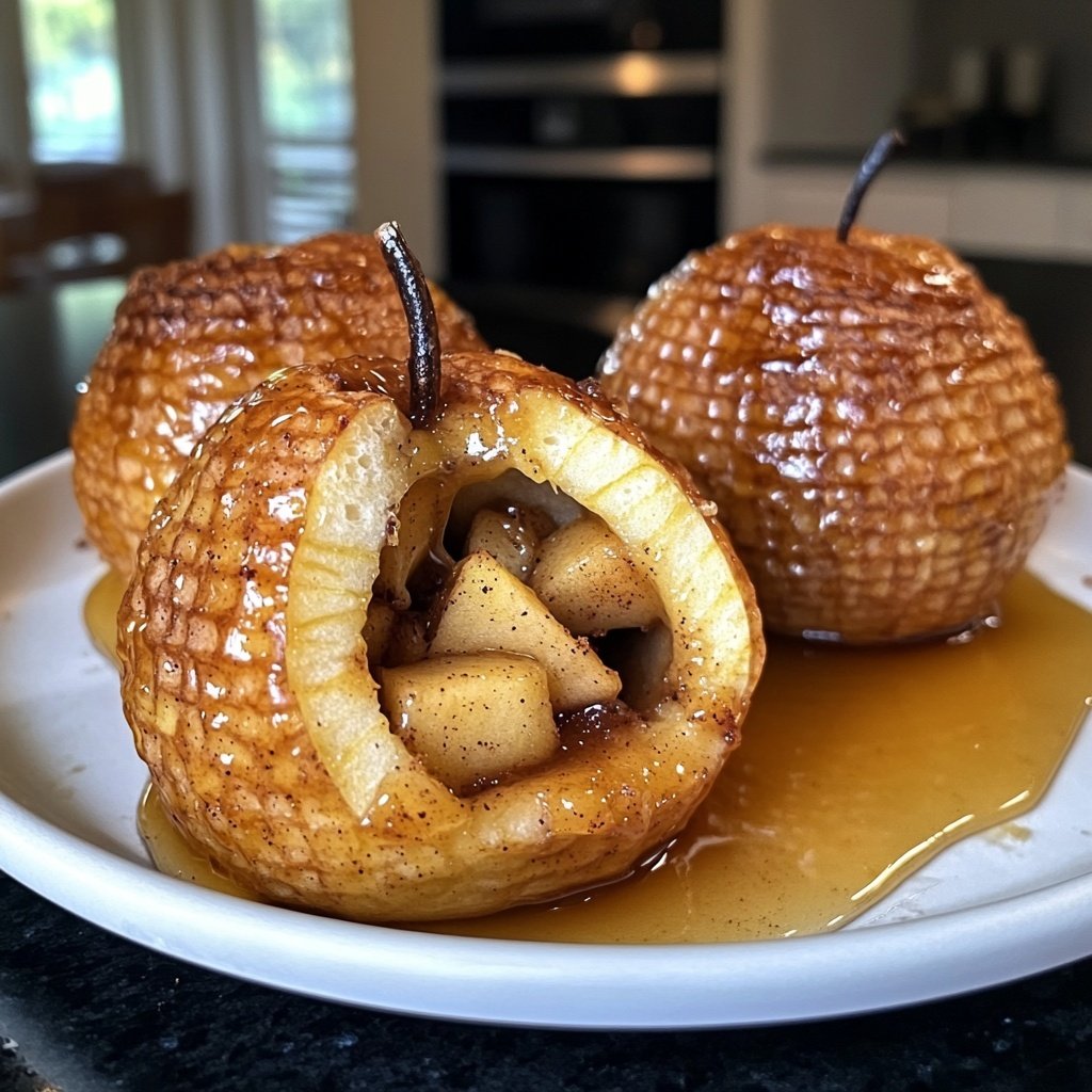 Bratäpfel mit Vanilleeis