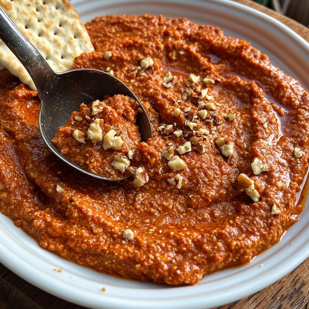 Muhammara geröstete Paprika Dip