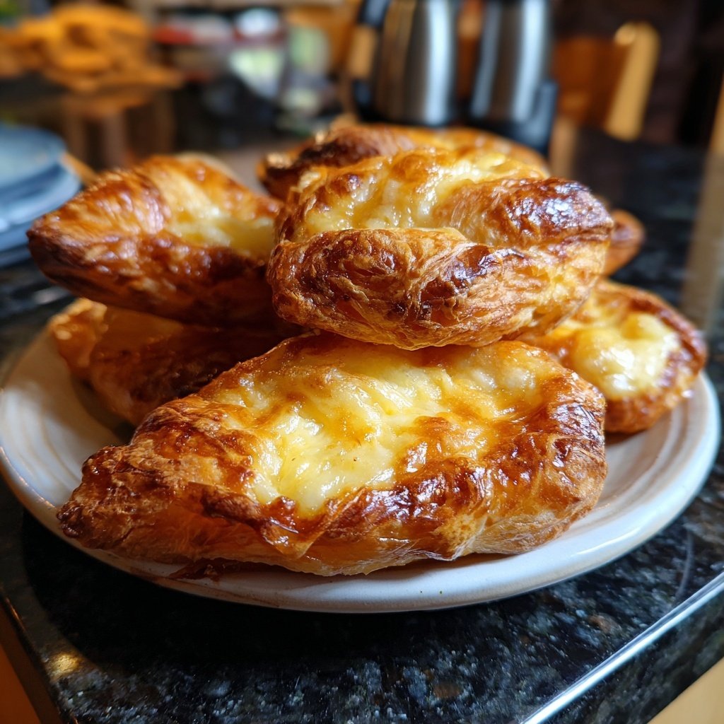 Blätterteig Häppchen mit Käsefüllung