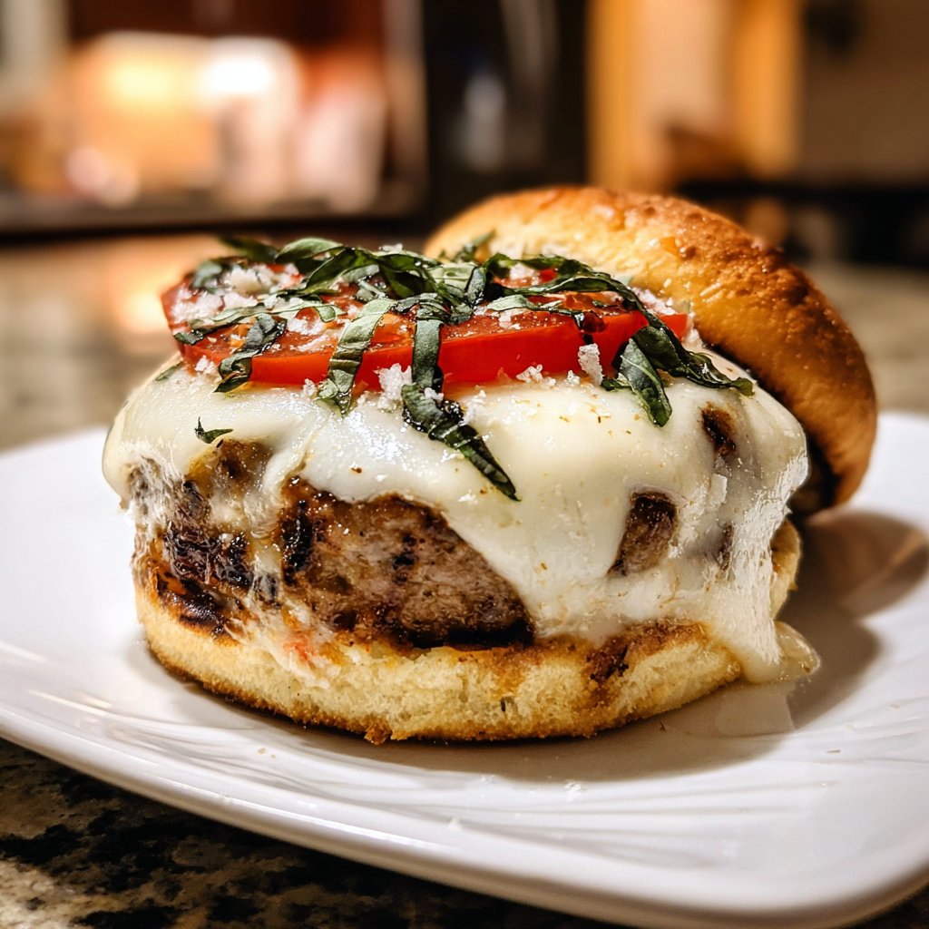 Caprese Stuffed Turkey Burgers