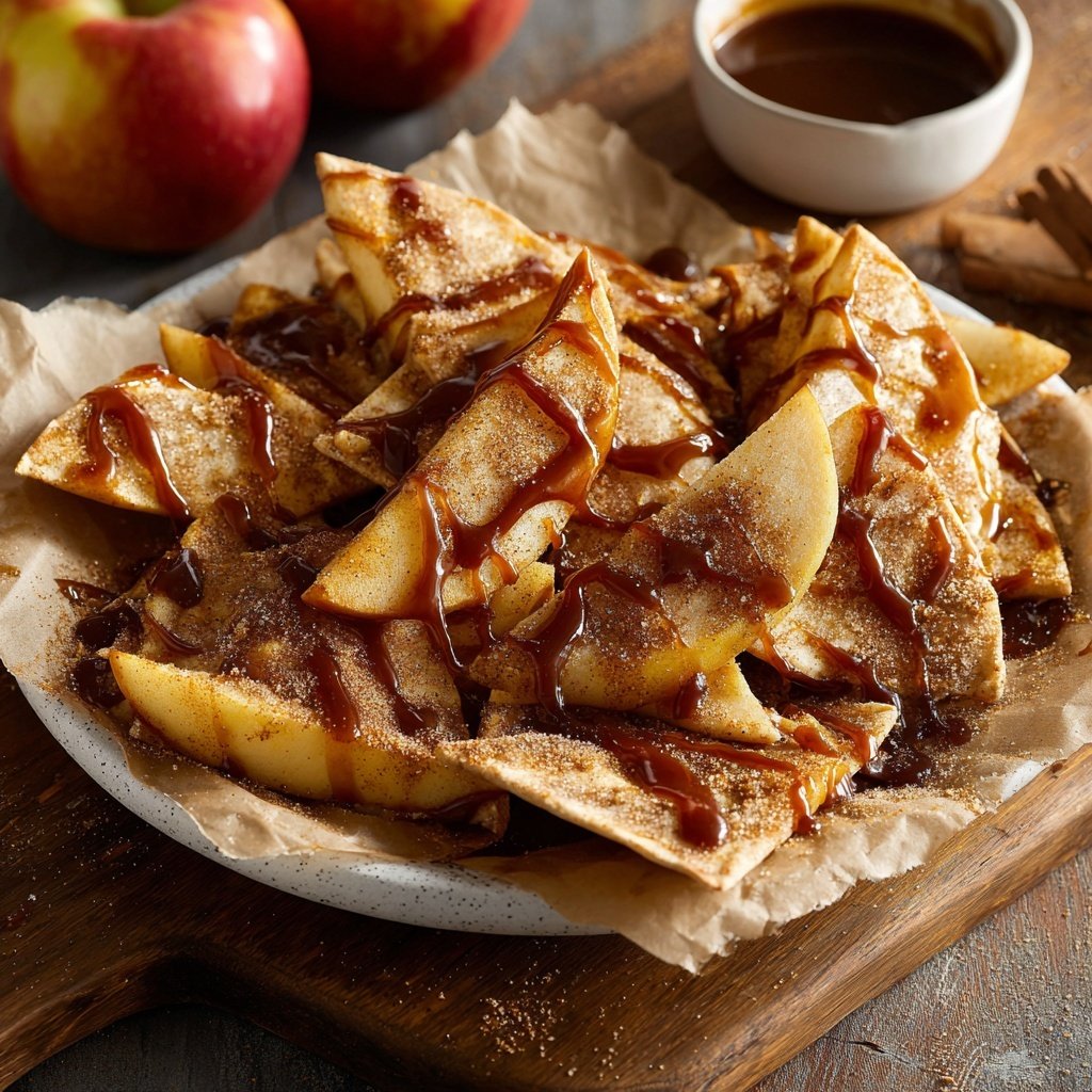 Karamell Apfel Nachos