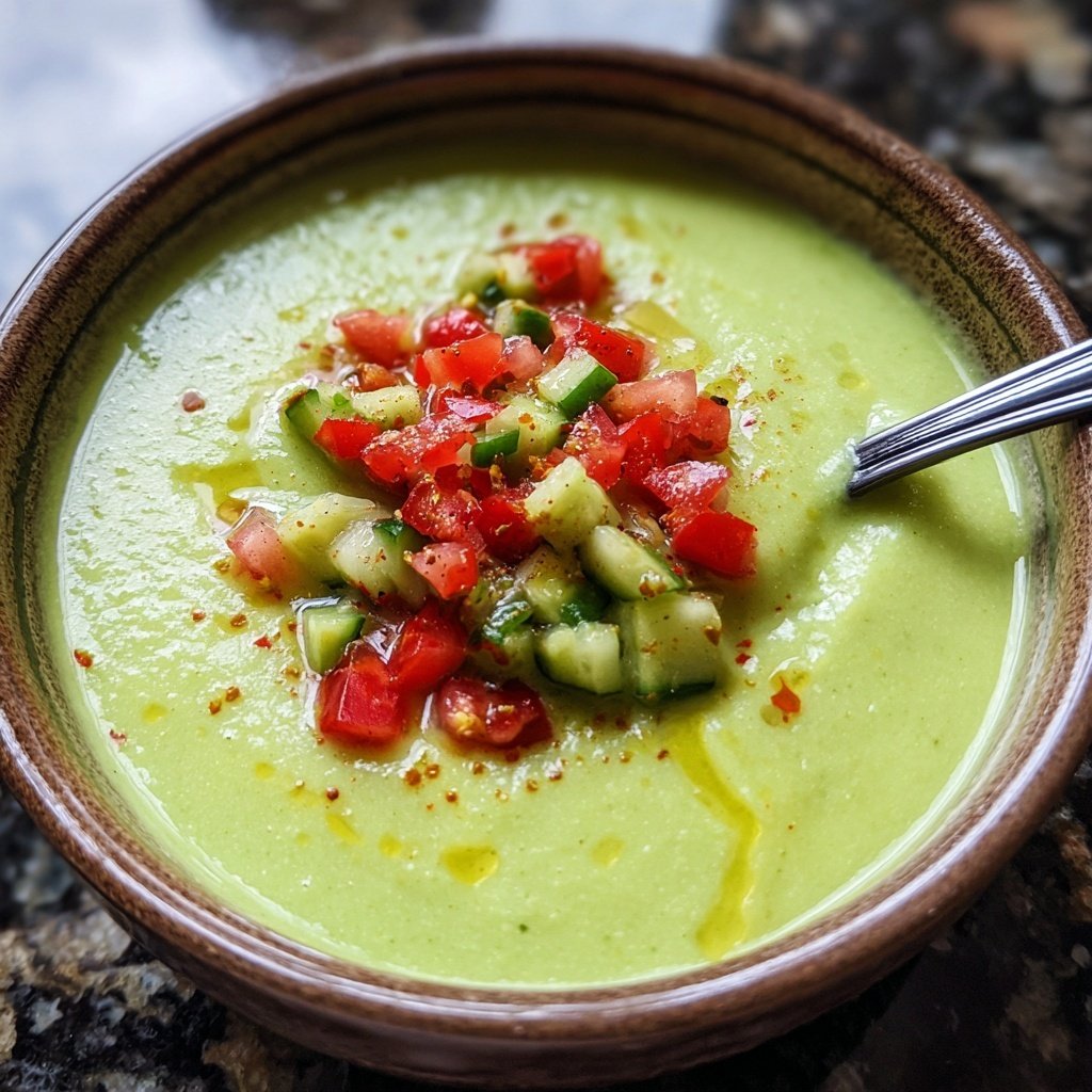 Kühles Avocado-Gazpacho