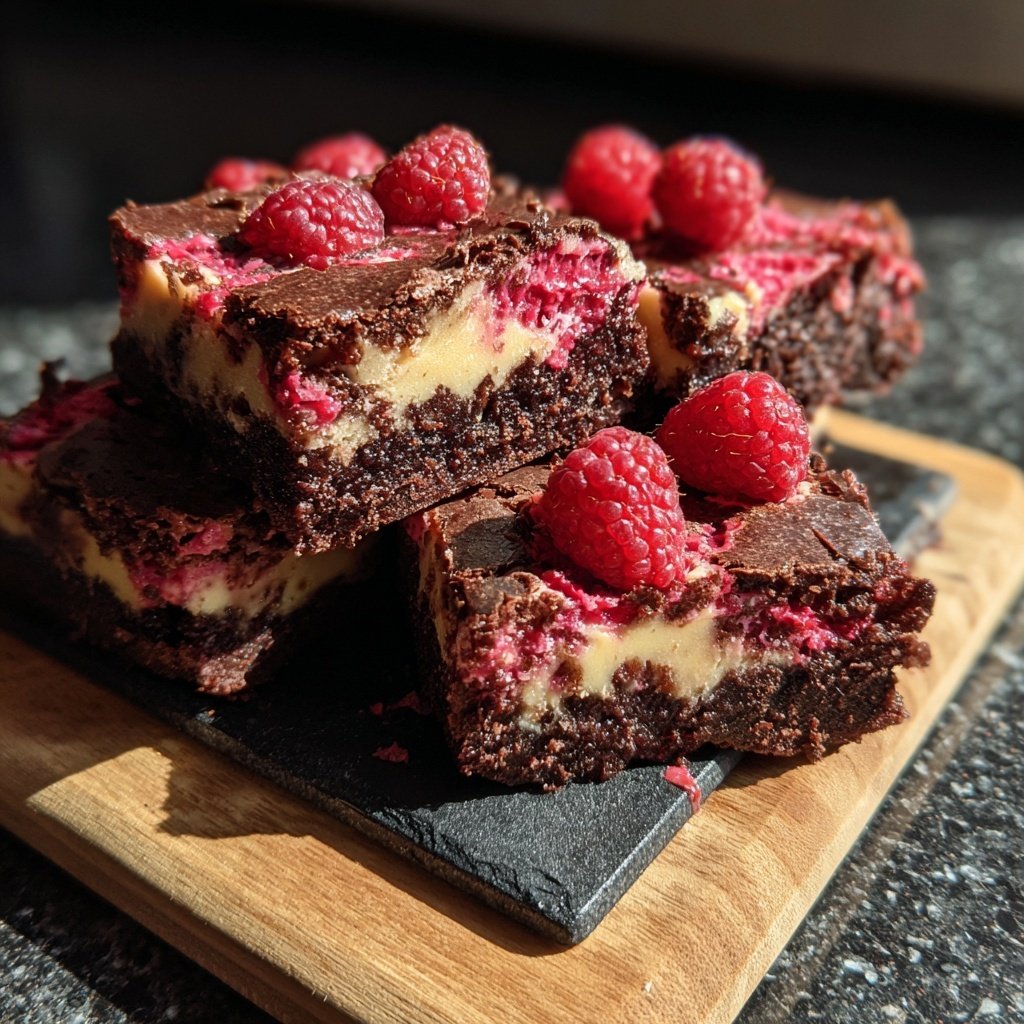 Himbeer Topfen Brownies