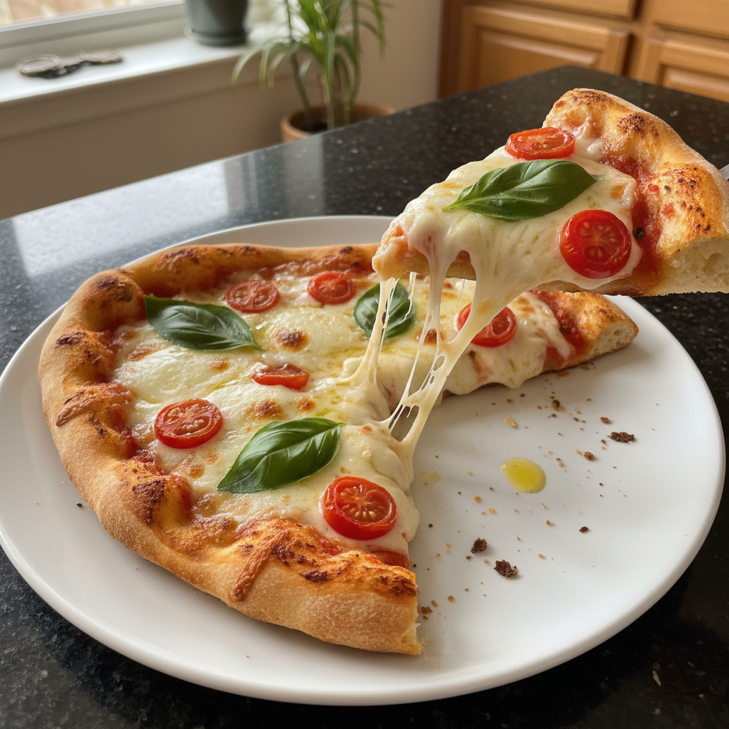 Valentinstags Herzförmige Pizza