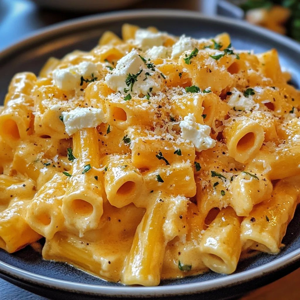 Kürbis Feta Pasta