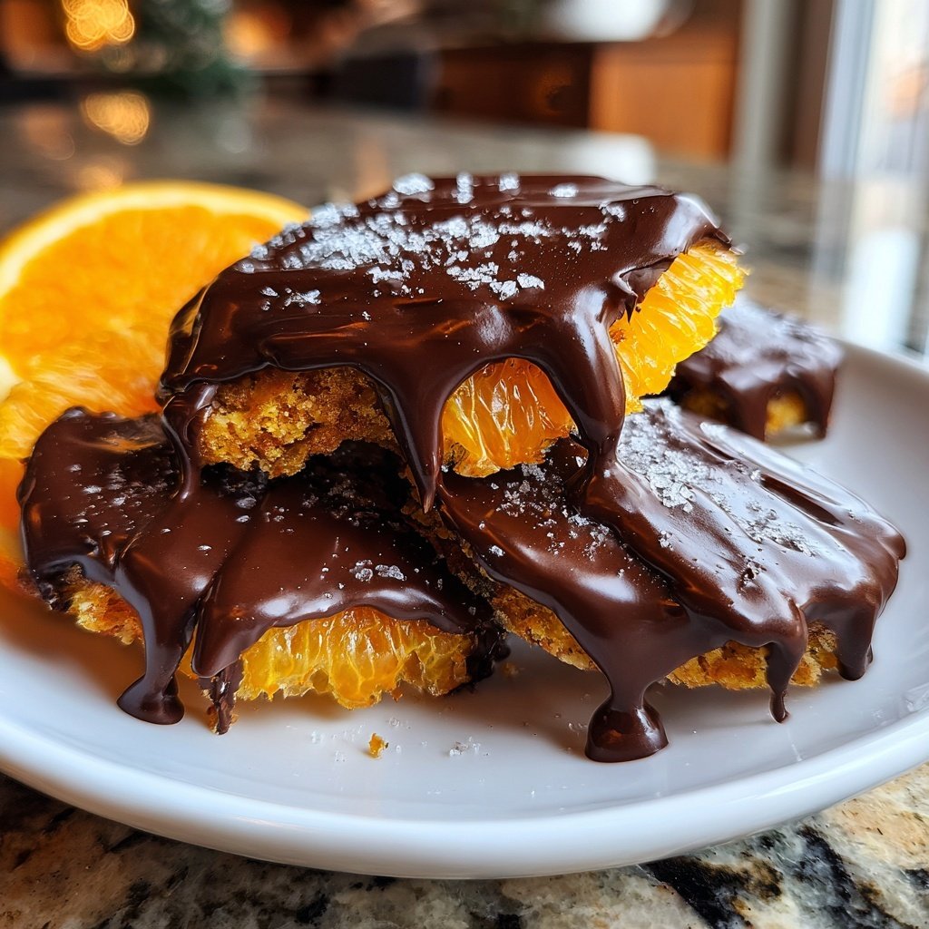 Schoko Überzogene Orangenscheiben