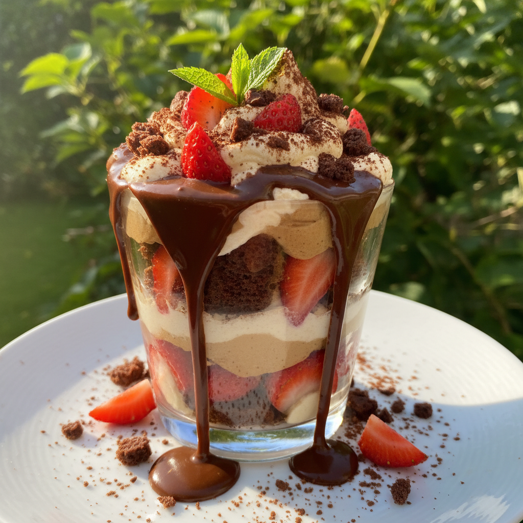 Dekadente Mokka Erdbeer Becher