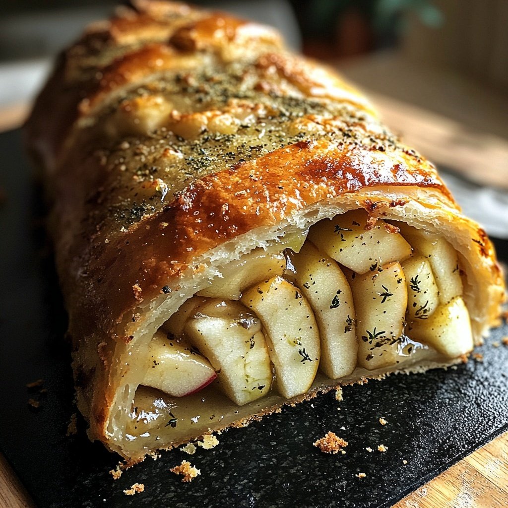 Gefüllte Weihnachtsgans mit Apfel und Beifuß