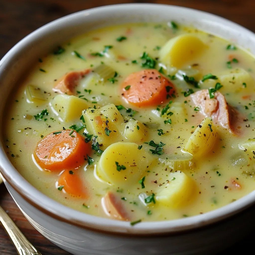 Kartoffelsuppe mit Würstchen