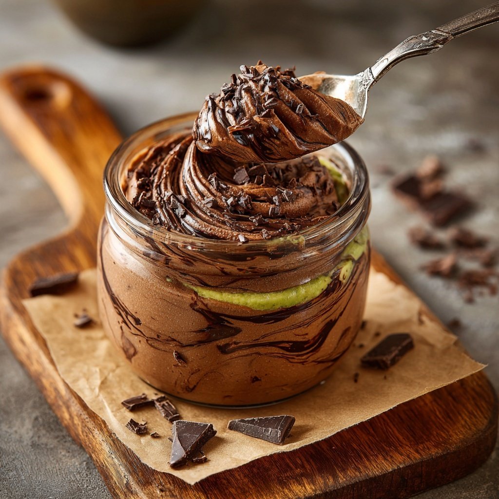 Schoko Avocado Mousse Becher