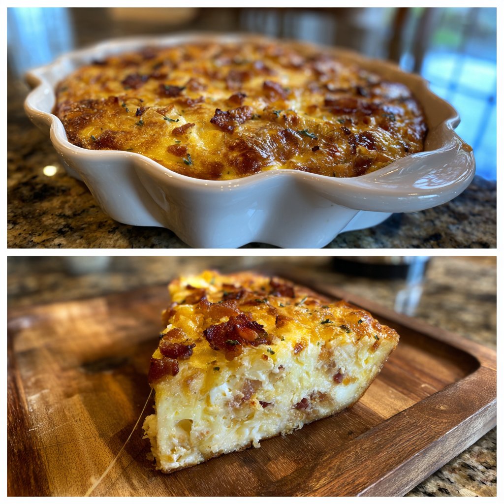 Irischer Cheddar Frühstück Auflauf