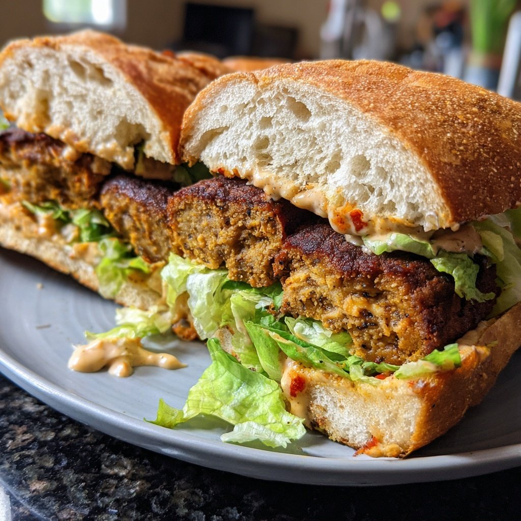 Vegane Fleischbällchen Sandwiches