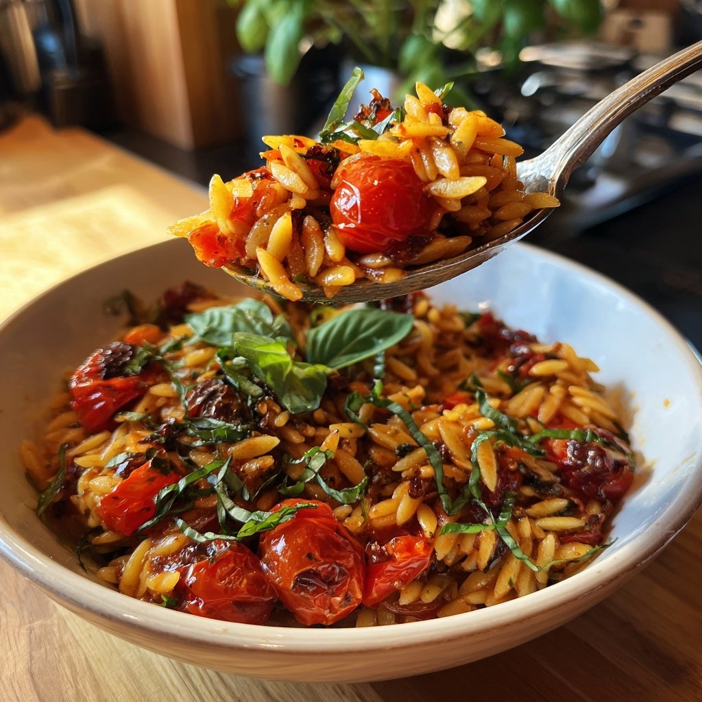 Tomaten Basilikum Ofen Orzo