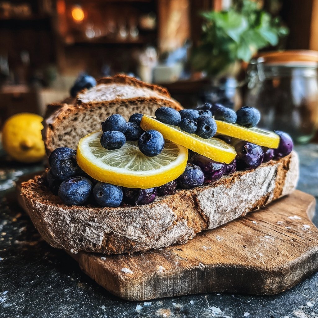 Rustikales Blaubeeren Zitrone Sauerteig Bauernfrisch