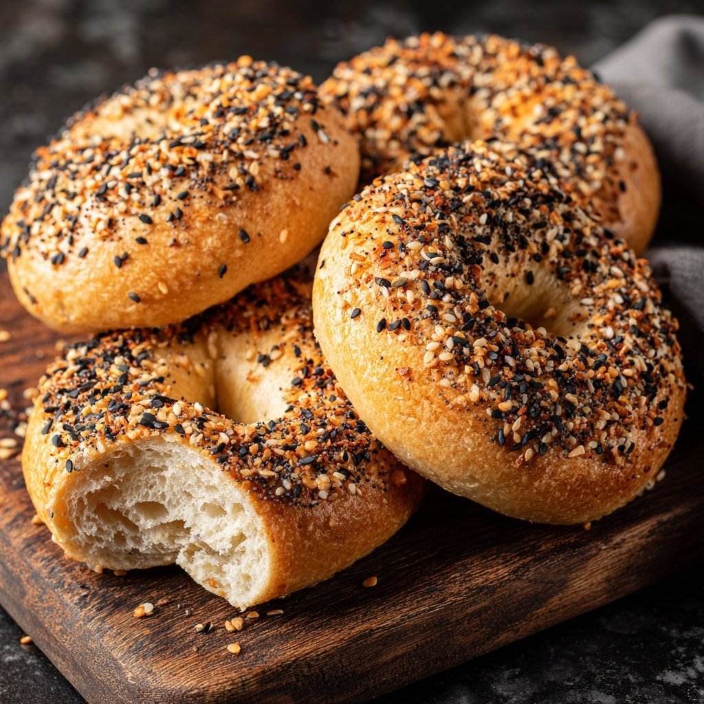 Gesunde Protein Bagels ohne Hefe erforderlich
