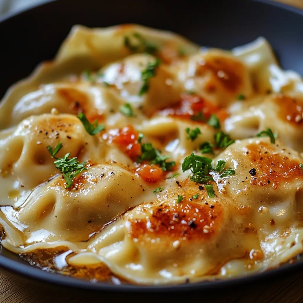 Maultaschen in Käse-Sahne-Sauce