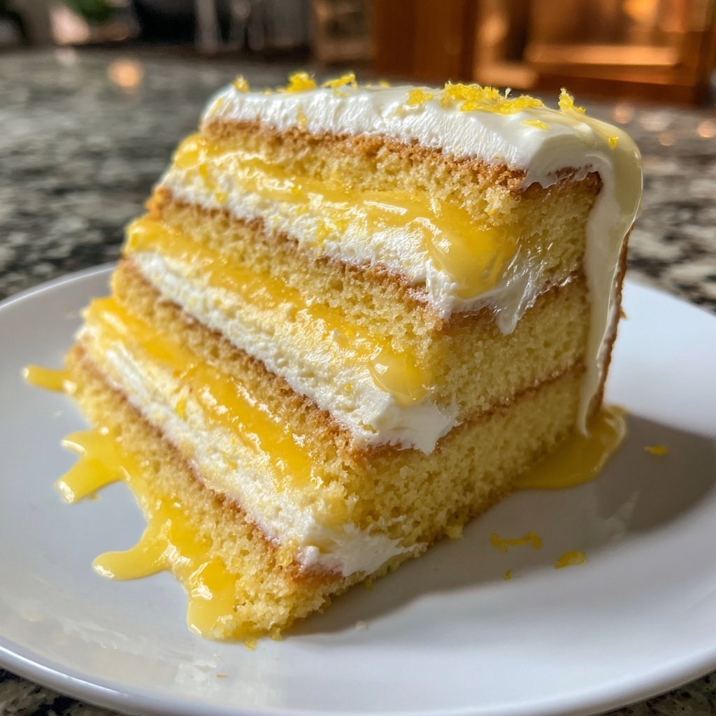 Japanischer Yuzu Torte mit Creme