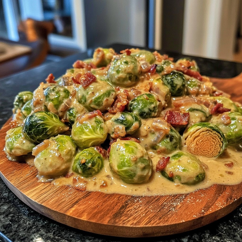 Rahm Rosenkohl Mit Speck Und Cremiger Sosse