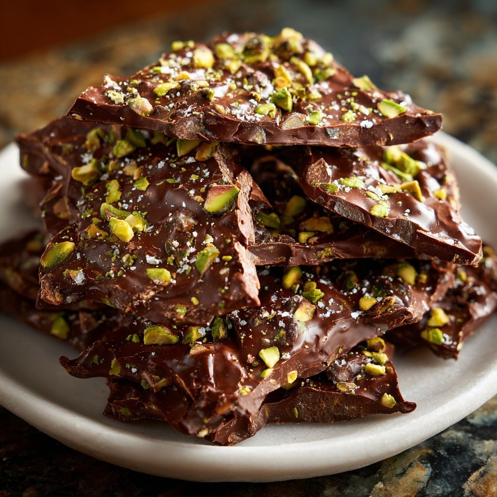 dunkle Schokoladen Pfefferminz Bark Brittle