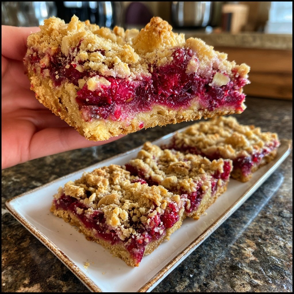 Himbeer-Mandel-Crumble-Riegel