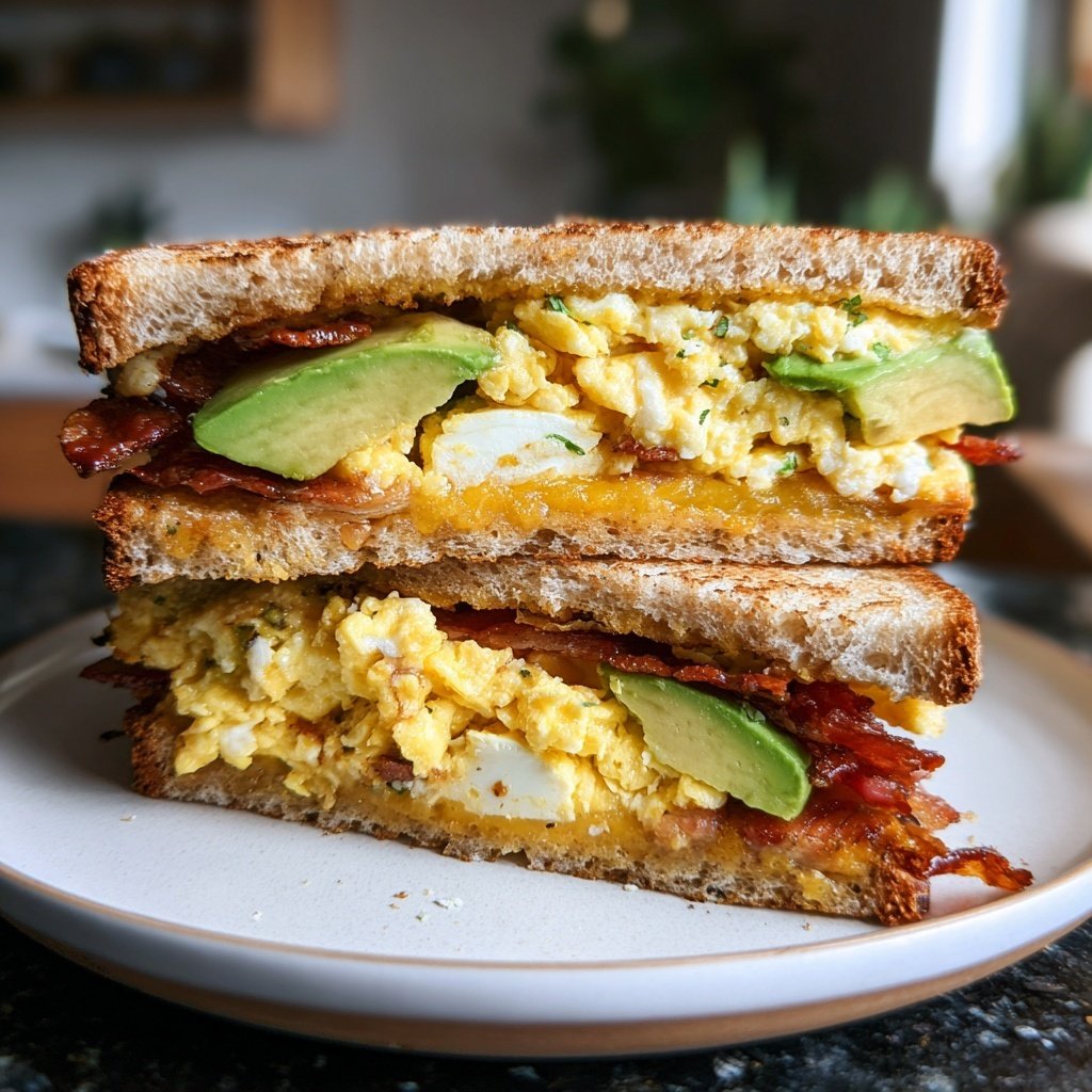 Hohes Protein Frühstücks Sandwich