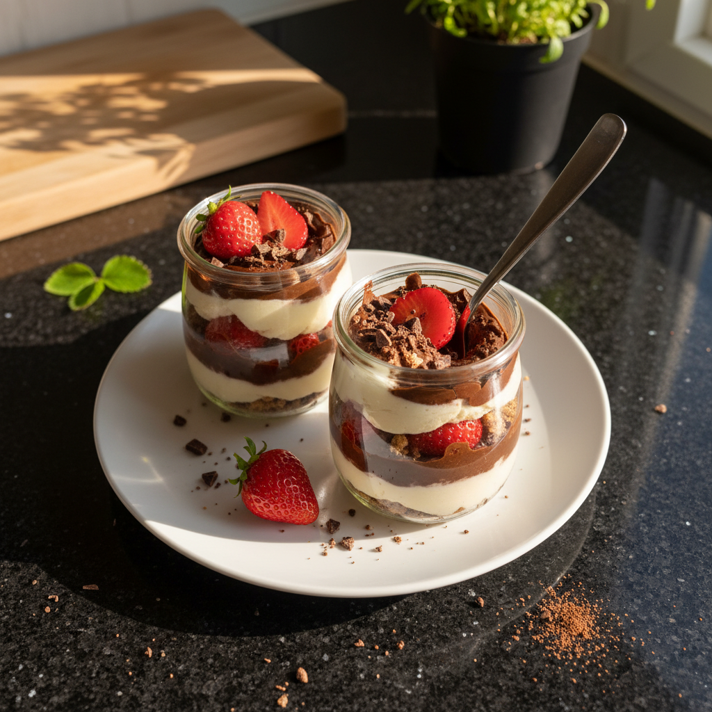 Schokoladen Erdbeer Parfaits