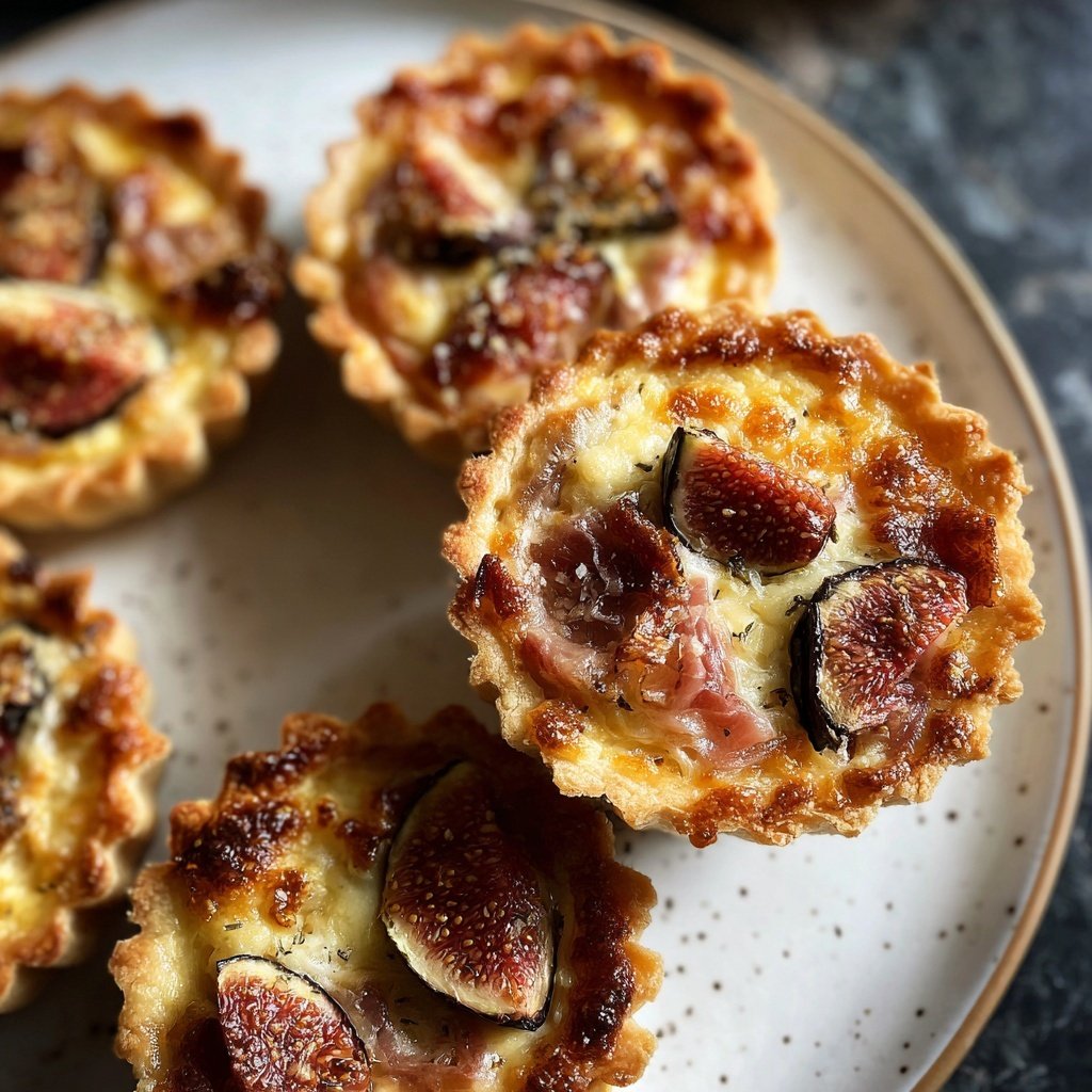 Mini-Tartelettes mit Feige und Prosciutto