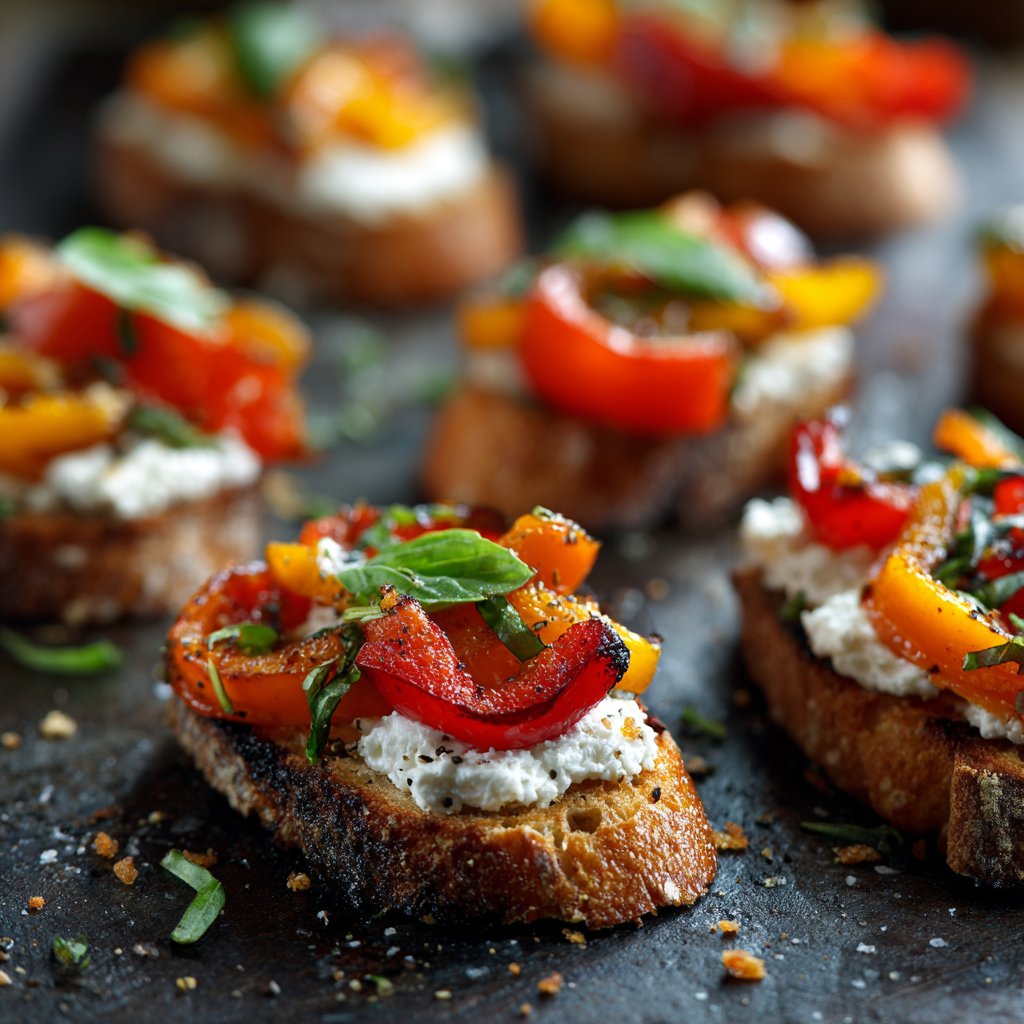 Geröstete Paprika-Crostini